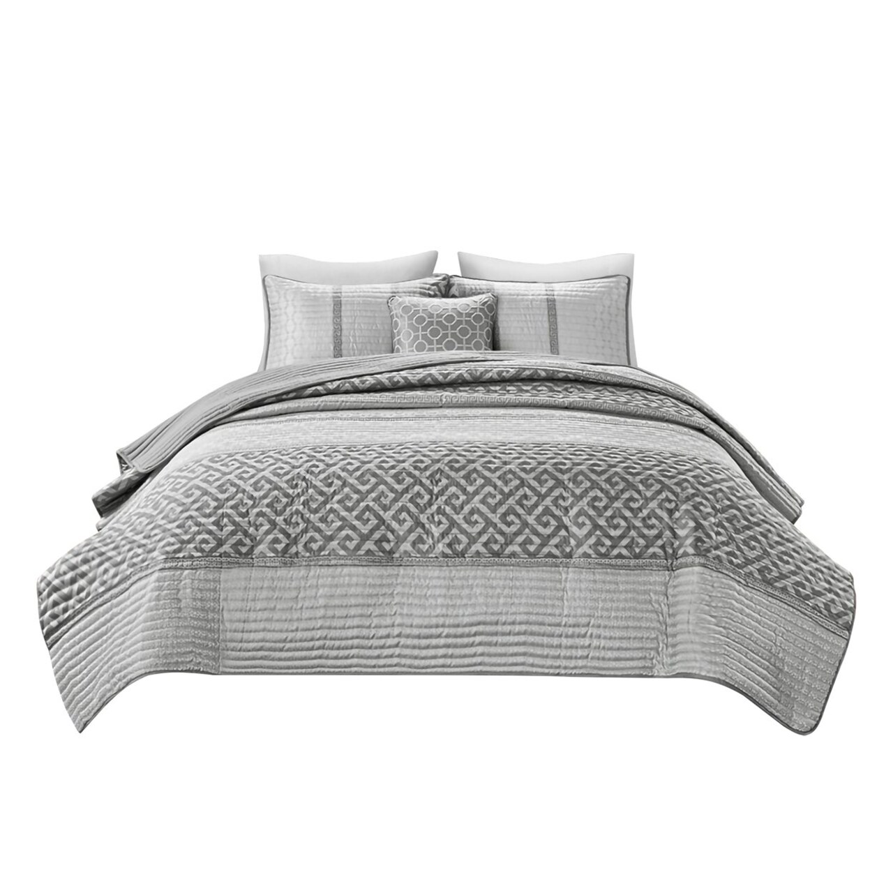 Gracie Mills Theodore 7-Piece Jacquard Comforter Set Grace-3178 Luxury Bedding